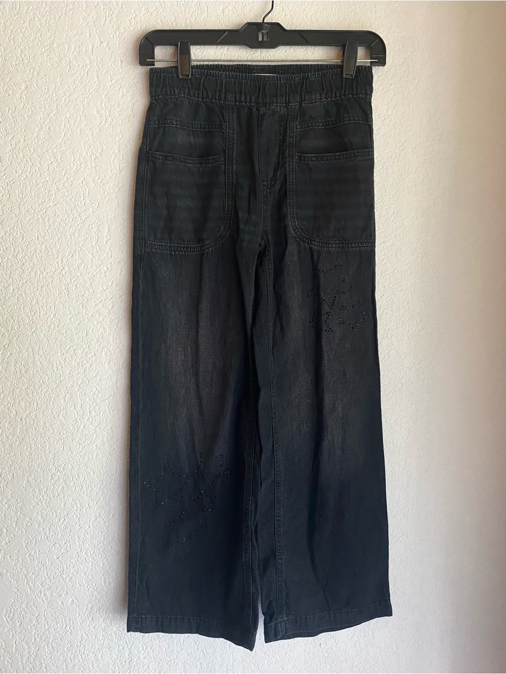SO Kids Black Wide Leg Jeans with Elastic Waist